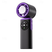 economico Luci e lanterne da campeggio-Ventilatore portatile Turbo Fan ricaricabile tramite USB, ideale per collo e mani, con luce notturna integrata, 5 velocità regolabili, testa girevole, mini ventilatore personale per raffreddamento in ambienti interni, esterni, viaggi e campeggio.