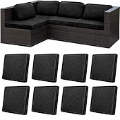 Недорогие Чехол для подушек на веранде-8 эластичных чехлов для подушек патио, водонепроницаемые сменные чехлы для уличных диванов, чехлы для уличных диванов &amp;Чехлы для диванов, чехлы для подушек садовой мебели, моющиеся многоразовые