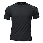 billige Casual T-skjorter for menn-Herre T skjorte Kortermet skjorte T-skjorte Kortermet Crew-hals Sommer Vår Helfarge Gatemote Stilfull Fritid Fort Tørring Tynn Daglig utendørs Feriereise Lysegrå Topp T-skjorte for menn
