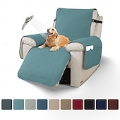 billige Reclinerdeksel-Vanntett sofatrekk for kjæledyr, lenestoltrekk til kjæledyr, sklisikkert sofatrekk, slitesterkt, vaskbart møbeltrekk for hunder og katter, alle årstider