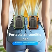 levne Páskové ventilátory-Přenosný ventilátor na opasek, ventilátor na opasek pro muže a ženy, osobní ventilátor na nošení v košili, dobíjecí USB handsfree mini ventilátor pro venkovní práci, stavebnictví, kempování,