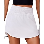 levne Dámské sukně a šortky-Dámské Jednobarevné Ležérní sukně Tenisové sukně s šortkami Sportovní sukně Bez rukávů Kapsy Vysoký pas Elastický Ter Emen Prodyšné Tenis Golf Pickleball Sukně Nedostatek Černá Bílá Modrá Oblečení na