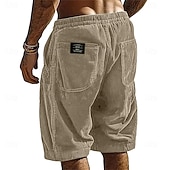  Ανδρικά Σορτσάκια Casual σορτς Κοτλέ Σορτς Τσέπη Ελαστική μέση Σκέτο Αναπνέει Μήκος γόνατος ΕΞΩΤΕΡΙΚΟΥ ΧΩΡΟΥ Διακοπές Καθημερινά Ρούχα Διακοπές Μοντέρνα Μαύρο Λευκό Μικροελαστικό