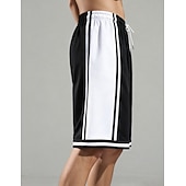 abordables Shorts décontractés-Homme Short actif Shorts de survêtement Shorts Shorts d'été Cordon de serrage Taille Élastique Bloc de Couleur Longueur Genou Occasionnel Quotidien Extérieur Sports Streetwear Noir Blanche