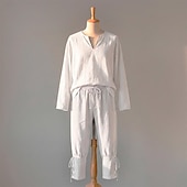 cheap Outfits-Set Retro Vintage Medieval Renaissance Pants Shirt with Accessories Long Sleeves Viking Ranger Lace up Solid Color V Neck Fancy Dress Men's Viking Masquerade Renaissance Fair LARP Adults' Costume
