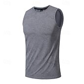 abordables Débardeurs-Homme Débardeur Gilet Sous-Vêtements T-shirt sans manches Sans manches Col ras du cou Été Printemps Uni Mode Léger Classique Séchage Rapide Salle de sport Rue Sports Bleu Blanche bleu marine T-shirt