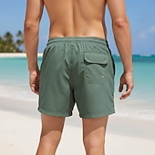 economico Costumi da Bagno per Uomini-Per uomo Costumi da bagno Pantaloncini da mare Pantaloncini da Surf Tasca Elastico in vita Semplice Asciugatura Rapida Corto All'aperto Spiaggia Vacanza Vacanza Moda Blu Nero Micro-elastico