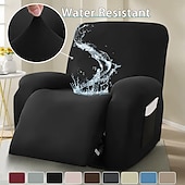 levne Potah na křeslo-Voděodolný potah na pohovku, strečový potah na polohovací pohovku z mléčného hedvábí, plné krytí, protiskluzový elastický potah, univerzální potah na masážní křeslo