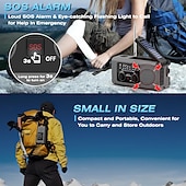 cheap Flashlights-Emergency Radio 4000mAh Solar Hand Crank AM/FM/NOAA Portable Weather Radio with Phone Charger, LED Flashlight, Reading Lamp, SOS Alarm, Headphone Jack for Indoor Outdoor Emergency, USB Charged