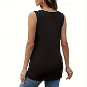  Confezioni multiple Confezione da 3 Da donna Girocollo Senza Maniche Nero + bianco + rosso Maglietta Canotta Maglietta senza maniche Tinta unica Casuale Quotidiano Cotone Estate