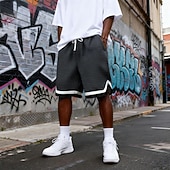 economico Pantaloncini casual-Per uomo Pantaloncini Waffle Shorts Pantaloncini Estivi Shorts da Spiaggia Pantaloncini casual Tasca Elastico in vita Blocco di colori Comodità Traspirante Lunghezza al ginocchio Casuale All'aperto