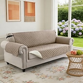 olcso Kanapé huzat-vízálló, megfordítható kanapéhuzat 3 párnára, háziállatbarát kanapéhuzat kutyáknak, mosható bútorvédő huzat csúszásgátló rugalmas pánttal