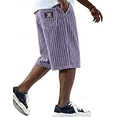 رخيصةأون شورت كاجوال-رجالي شورتات شورت كاجوال سروال قصير جيب مرونة الخصر ألعاب بسيطة سهل راحة متنفس طول الركبة فضفاض الأماكن المفتوحة عطلة العطلة موضة أسود أبيض مرن نسبياً