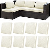 Недорогие Чехол для подушек на веранде-8 эластичных чехлов для подушек патио, водонепроницаемые сменные чехлы для уличных диванов, чехлы для уличных диванов &amp;Чехлы для диванов, чехлы для подушек садовой мебели, моющиеся многоразовые