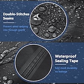 baratos Capa para Móveis de Pátio-Capa impermeável para móveis de exterior, conjunto de 4 peças para sofá, cadeiras de jardim e mesa de centro, resistente ao vento com fivela, preta.