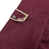 abordables Ropa de calle-Medieval Renacimiento Abrigo Larga Príncipe Caballero Noble Bordado Disfraz Hombre Real Víspera de Todos los Santos Carnaval Feria del Renacimiento LARP Adulto Chaqueta Todas las Temporadas