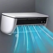 preiswerte Desktop-Lüfter-Wandmontierter Verdunstungsluftkühler, persönlicher Klimaventilator mit Eisnebel für Küche und Haushalt, platzsparender Ventilator mit Luftbefeuchter für Zuhause und Büro, leiser Betrieb
