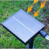 voordelige Pathway Lights &amp; Lanterns-Witte schutting met zonneverlichting voor de tuin, tuinafscheiding met zonneverlichting en afstandsbediening, decoratieve mini-hekwerkjes voor een klein bloemenpad, boom, erf of huisdierafscheiding.