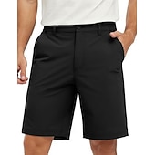cheap Work Shorts-Men's Dress Shorts Business Casual Shorts Golf Shorts Pocket Elastic Waist Plain Waterproof Comfort Knee Length Outdoor Business Work Fashion Streetwear Black Navy Blue Inelastic