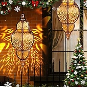 olcso Pathway Lights &amp; Lanterns-marokkói stílusú fém napelemes lámpa, kültéri függő napelemes lámpa, vízálló lámpa, alkalmas teraszok, átjárók, udvarok, tornácok és hátsó udvarok kerti világítására. függő napelemes lámpa