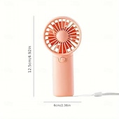 cheap Heating &amp; Cooling-Cute Mini Fan Portable Handheld Fan Lightweight Handy Fan Pocket Size Low Noise Small Electric Fan Student Gift AA Battery Cooling Portable Hand Fan for Outdoor Home