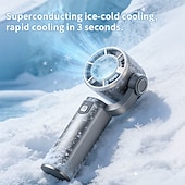 cheap Handheld Fans-Handheld Fan, Portable Mini Cooling Fan with 3S Rapid Cooling Technology, Ice-Cold Personal Fan USB Rechargeable, Foldable Small Fan for Hot Summer, Travel, Commuting, Outdoor Activities