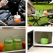 abordables Rangements pour la cuisine-Seau et sac de conservation des aliments en silicone de 500/1000/1500 ml, organisateur alimentaire adapté au réfrigérateur pour les céréales, les légumes, la viande et les ingrédients de cuisine,