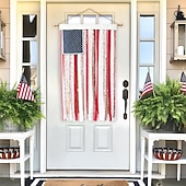 cheap U.S. 250th Anniversary-4th of July Decorations - Patriotic Memorial Day Decor - 4 x 2.3 Ft Rag American Flag Banner for Home Party Supplies - Fourth of July Deals Independence Day Accessories for Indoor Outdoor Decoration