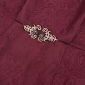 abordables Ropa de calle-Medieval Renacimiento Abrigo Larga Príncipe Caballero Noble Bordado Disfraz Hombre Real Víspera de Todos los Santos Carnaval Feria del Renacimiento LARP Adulto Chaqueta Todas las Temporadas