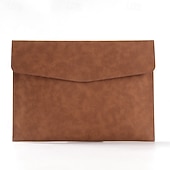 cheap Card Holders &amp; Cases-2 Pack Slim Laptop Sleeve, Professional PU Leather Envelope Cover for 13-13.3 Inch MacBook Air, iPad Pro, Waterproof Scratch-Resistant Notebook Case, Elegant Computer Portfolio Bag