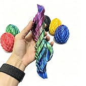 رخيصةأون تماثيل-بيضة تململ مطبوعة بتقنية ثلاثية الأبعاد، لعبة انزلاقية لتخفيف التوتر، بيضة تململ ملتوية لعيد الفصح للبالغين، ألعاب تململ صغيرة منزلقة لحشو سلال عيد الفصح، أحجية دوارة لتخفيف التوتر