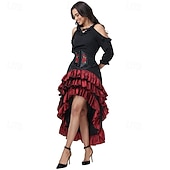 economico Outfit-Set Medievale Rinascimento Gonna Blusa / Camicia Corsetto con accessori Pirata Costume Per donna Costumi da pirata Halloween Carnevale Mascherata Fiera Rinascimentale Festa a tema retrò Adulti Blusa