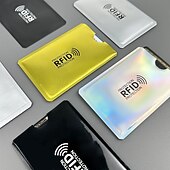 cheap RFID Card Holder-100 Pack RFID Blocking Sleeves Set, Credit Card Protectors or Passport Sleeves, Identity Theft Protection for Travel, Colorful Slim Card Holder for Wallets, Anti-Theft Shield