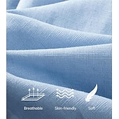 cheap Vacation-Men's Shirt Linen Shirt Summer Shirt Beach Wear Button Up Shirt Plain Casual Daily White Pink Light Blue Sleeveless Collar Summer Spring Clothing Apparel Buttons