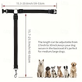 cheap Vehicle Accessories-Adjustable 2-in-1 Dog Car Safety Belt Use this rear seat harness and ring to ensure your pet's safety on the road