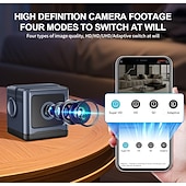 voordelige IP-netwerkcamera's voor binnen-Mini wifi-beveiligingscamera, kleine draadloze verborgen camera voor huisbeveiliging, 1080p HD-babyfoon met nachtzicht &amp;Bewegingsdetectie, draagbare minicamera met app-bediening voor baby- en
