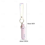 abordables Fournitures pour la maison-Mini ventilateur mignon et pliable, portable, à utiliser au lit, au bureau ou sur une table. Rechargeable par USB. Porte-clés inclus.