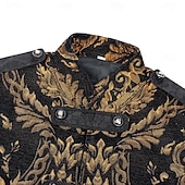 preiswerte Oberbekleidung-Mittelalterlich Renaissance Mantel Ärmellos Prinz Gentleman Edelmann Bestickt Blumen Kostüm Herren königlich Halloween Karneval Renaissance-Messe LARP Erwachsene Mantel Ganzjahres