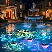 preiswerte Unterwasserlampen-1/2 Stück Solar-Schwimmleuchte für Pools, 5 Beleuchtungsmodi, IP65 wasserdicht, schwimmende Leuchten für Teiche, Thermalquellen, Aquarien, Pools, Garten, hängende Bäume, Partys, Projektions- und