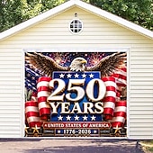 cheap 250th Anniversary-U.S. 250th Anniversary USA Garage Door Cover Patriotic Decoration for Independence Day, Perfect for Outdoor Celebration and Holiday Decor