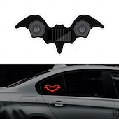 cheap Landscape Lights-Car Solar Vacuum Suction Cup Neon Bat-Shaped Decorative Running Lights, Wire-Free, Type-C Rechargeable, 8 Modes, Ambient LED Car Interior &amp; Exterior, Party, Halloween, Vehicle Decoration