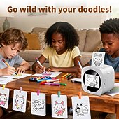 お買い得  スキャナーとプリンター-AIスマートプリンター、6つのモードを備えた音声画像生成機能 &amp;グローバル音声認識、24言語対応、子供向けポータブルミニAIアートクリエイター &amp;大人向け、ホームオフィス向けのクリエイティブなテクノロジーギフト