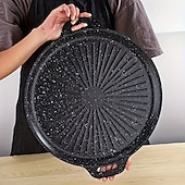 economico Griglie e cucina all'aperto-1/2 pezzi padella e casseruola per barbecue resistenti – conduzione uniforme del calore per bistecche e pancake perfetti, superficie in ghisa facile da pulire, manico appendibile, lavabile in