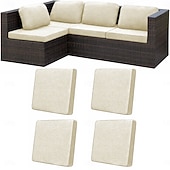 رخيصةأون غطاء وسائد الفناء-4 أغطية وسائد قابلة للتمدد للفناء، بديل لأغطية الأرائك الخارجية، أريكة خارجية &amp;أغطية للأرائك، وأغطية للوسائد لأثاث الفناء، وواقيات أثاث قابلة للغسل وإعادة الاستخدام