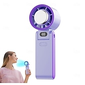 Χαμηλού Κόστους Φώτα &amp;amp; Φανάρια Κάμπινγκ-Φορητός φορητός ανεμιστήρας turbo με ψυγείο πάγου, προσωπικός ανεμιστήρας, επαναφορτιζόμενος 3600mah, χρόνος ψύξης 20 ωρών, ισχυρός αθόρυβος κινητήρας 20000 στροφών, απαραίτητος για