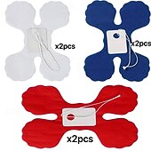  6 ks červených, bílých a modrých papírových girland na latte art, dekorace ke Dni nezávislosti USA, pamětní den, Den nezávislosti, Den práce