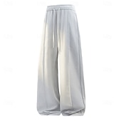 economico Classico-Per uomo Pantaloni di Lino Pantaloni Pantaloni Estivi Pantaloni da Spiaggia Coulisse Elastico in vita Tinta unica Comodità Traspirante Quotidiano All'aperto Spiaggia Vacanza Moda Nero Albicocca
