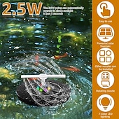 Недорогие Подводное освещение-Фонтан-купальня для птиц на солнечных батареях с RGB-светодиодным насосом и разноцветной светодиодной подсветкой для сада, небольшого пруда, открытого бассейна и аквариума.