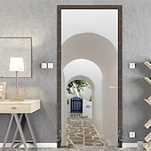 voordelige Muurstickers-Verwijderbare zelfklevende pvc-deursticker, decoratieve sticker voor muur en deur. &amp;Glazen sticker voor slaapkamer, woonkamer, badkamer, kamer – 30,3 x 78,7 inch
