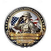  Herdenkingsmunt voor veteranen van de Vietnamoorlog, eerbetoon aan het Amerikaanse leger met helikopter- en soldatenontwerp, patriottisch verzamelobject, een geschenk ter ere en nagedachtenis aan de veteranen van de Vietnamoorlog.